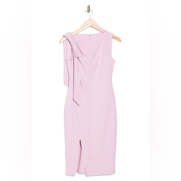 Calvin Klein Dresses & Skirts - Calvin Klein Blush Bow Shoulder Sheath Dress Size 2 Elegant
NWOT